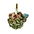 Base abajur garrafão com aplique de folhas, flores e araras - Imagem 1