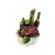 Enfeite abóbora branca com legumes P - Imagem 1