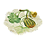 Travessa folha de abóbora com pintura e aplicação de flor P - Imagem 1