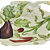 Folha decorativa funda com desenho beringela e pimenta M - Imagem 2