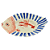 Prato fundo peixe azul e vermelho - Imagem 1