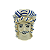 Mini vaso cabeça masculina branca e azul - Imagem 1