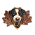 Vaso de parede cachorro com folhas - Imagem 1