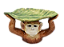 Petisqueira macaco com folha na cabeça - Imagem 1