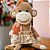 Macaca de pelúcia com vestido - Imagem 2