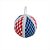 Bola para árvore de Natal xadrez azul e vermelho (14 cm) - Imagem 1