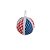 Bola para árvore de Natal xadrez azul e vermelho (10 cm) - Imagem 1