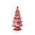 Mini árvore de Natal chinoiserie vermelha - Imagem 1