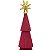Mini árvore de Natal plissada vermelha - Imagem 2