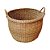 Cesto redondo alto de junco com alças (54 cm) - Imagem 1