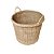 Cesto redondo alto de junco com alças (42 cm) - Imagem 1