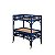 Carrinho de rattan azul marinho com detalhes - Imagem 3