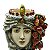 Vaso cabeça de moro feminina com romãs G - Imagem 4