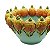Cachepot Shabby G verde com abacaxis amarelos - Imagem 4