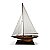 Barco a vela decorativo preto e madeira - Imagem 1