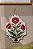 Placa decorativa Provence com flores vermelhas - Imagem 2