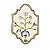 Placa decorativa Provence com flores azuis - Imagem 1