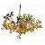 Lustre Capri limões sicilianos, flores, pássaros e folhas em cobre - Imagem 1