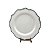 Sousplat casual branco com frisos verdes - Imagem 1