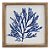 Quadro coral azul com moldura madeira 1 - Imagem 1