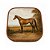 Baú rattan cavalo pintado à mão modelo 2 - Imagem 1