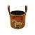 Vaso com alças de couro e aplique de cavalo - Imagem 1