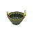 Cachepot Shabby P verde musgo com apliques de cavalos - Imagem 1