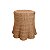 Mesa de apoio redonda de rattan com babados - Imagem 1