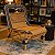 Poltrona lounge rattan com detalhes em azul - Imagem 2
