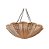 Lustre rattan ondulado P (50 cm diâmetro) - Imagem 1