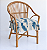 Cadeira bambu curva com almofada ikat - Imagem 1