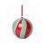 Bola de Natal vermelha e verde celadon (15 cm) - Imagem 1