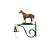 Campainha sino em latão com suporte e cavalo - Imagem 1