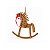 Pendente Natal cavalo de balanço em rattan - Imagem 1