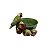 Cachepot verde frisado com maçãs e papagaio - Imagem 1