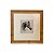 Quadro perfil cavalo tons de cinza (40x40 cm) - Imagem 1