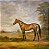 Pintura à óleo cavalo no campo - Imagem 1
