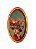 Azulejo oval homem com máscara de borboletas - Imagem 1