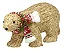 Urso polar de palha trançada com cachecol natalino - Imagem 1