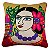 Capa de Almofada Frida Kahlo Amarela Bordada 48x48 cm - Imagem 1