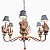 Lustre de ferro com galos de cerâmica Zanatta Casa (sem cúpulas) - Imagem 1