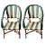 Cadeiras Com braço De apuí listra verde escura (par) - Imagem 1