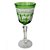 Taça verde lapidada vinho branco (jogo 6) - Imagem 1