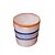 Lixeira terracota com listras branca e azul sem tampa Zanatta Casa - Imagem 1