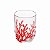 Copo baixo acrílico coral vermelho (cj com 6) - Imagem 1