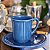Xícara de chá cereja azul reativo Zanatta Casa - Imagem 2