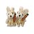 Porta guardanapo casal coelhos xadrez amarelo - Imagem 1