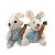 Porta guardanapo casal coelhos xadrez azul - Imagem 1