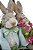 Guirlanda de páscoa G com 2 coelhos e flores rosa - Imagem 2