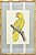 Quadro gravura pássaro com moldura de faux bamboo fundo listra 6 - Imagem 1